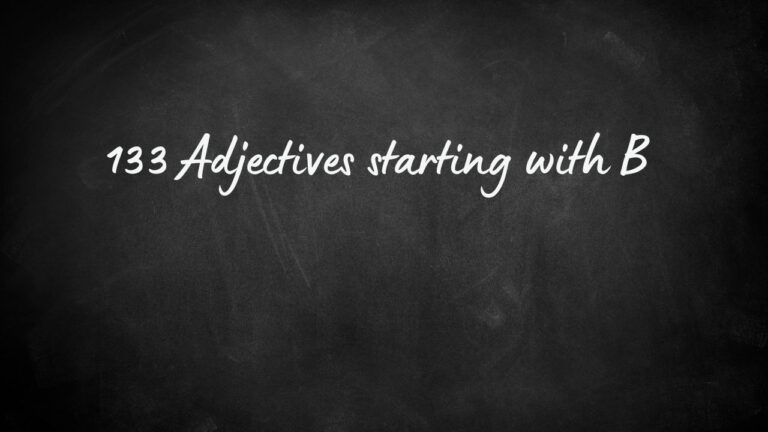 adjectives starting with B
