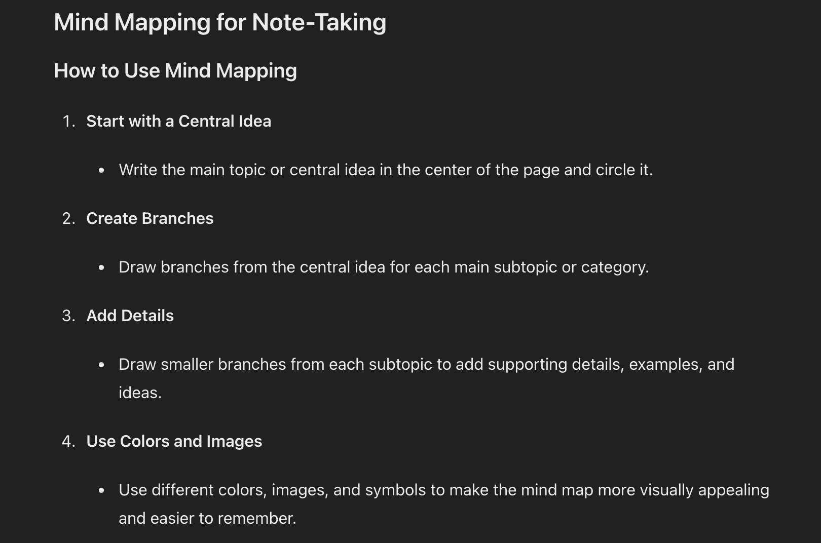Mind Mapping Mind Mapping notes taking method