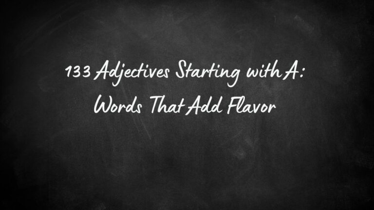 Adjectives starting with A