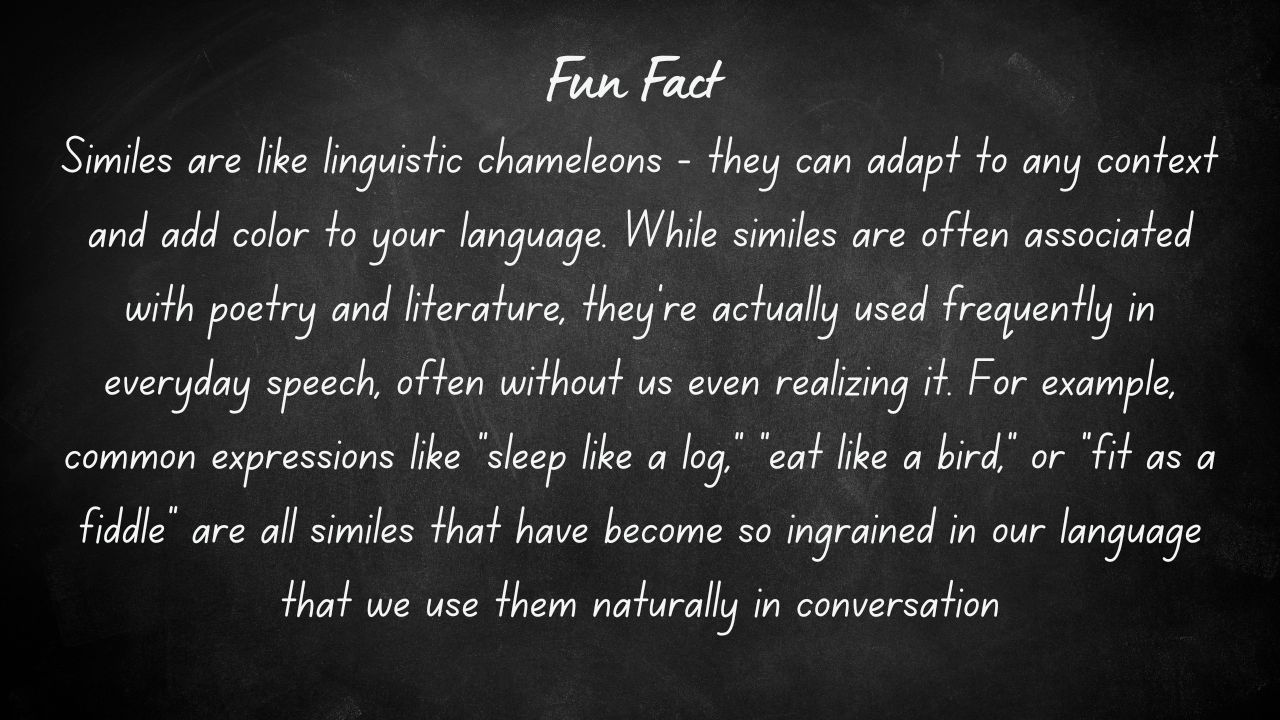 Similes Fun fact Similes for Dark