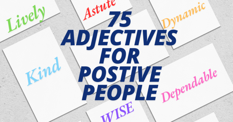 Adjectives for positive people